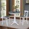 International Concepts Round 36 in Rd Ped Gathering Ht Table, 2 X-Back Stools, White/Heather Gray, 36 in W, 36 in L, Wood K05-36RT-27B-S6132-2 - alternate 4